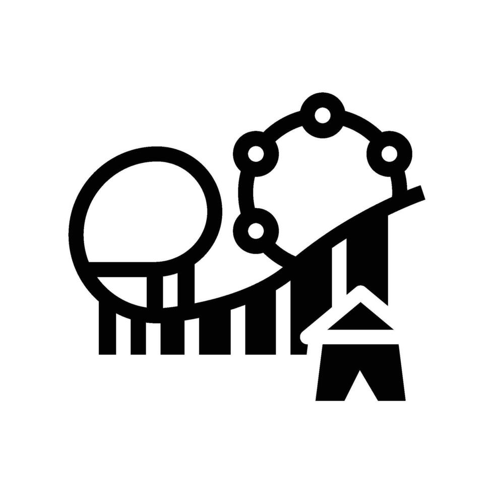 Detailed Amusement Park icon solid vector