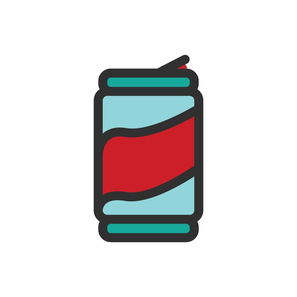 Cola Beverage icon - filled line vector