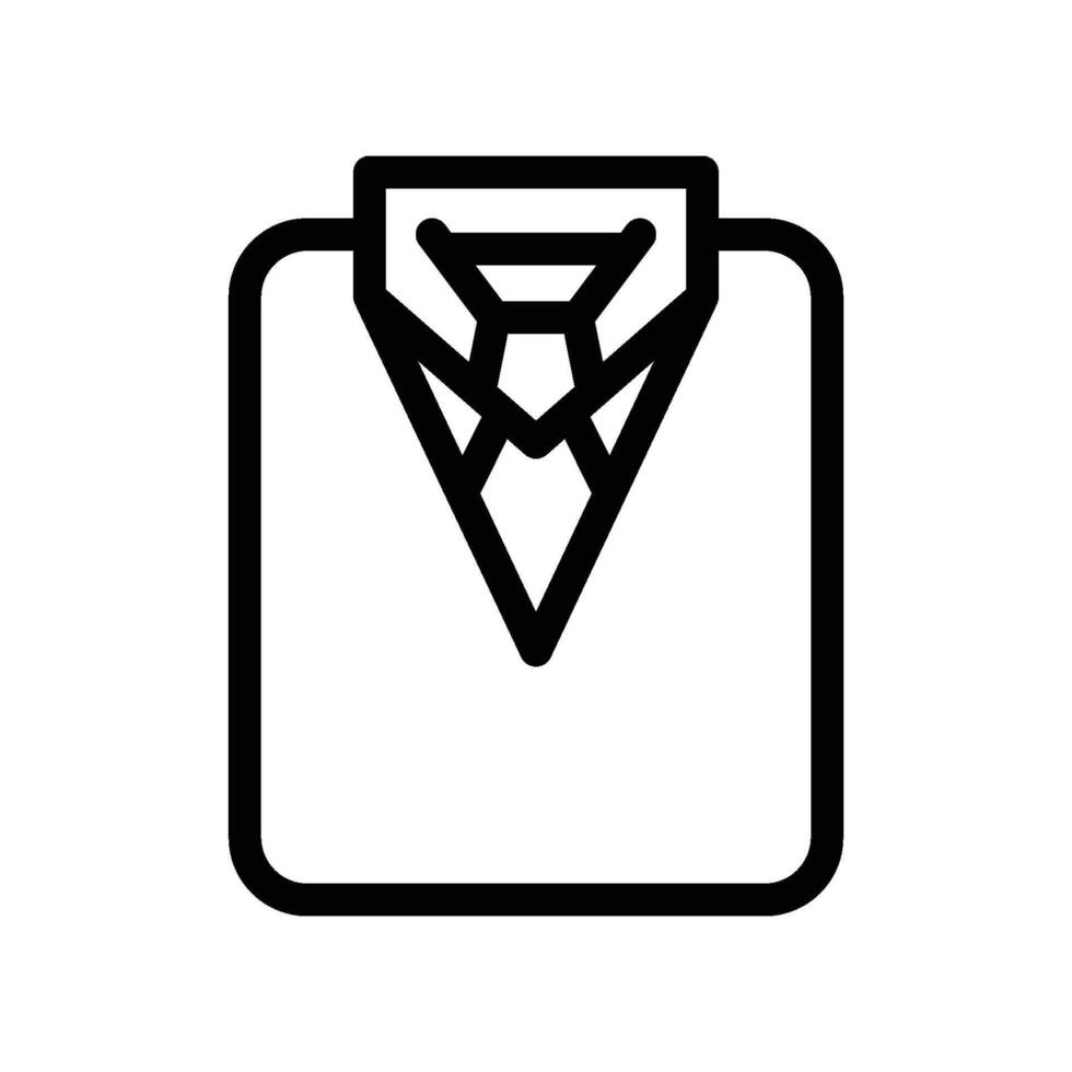 Uniform Icon - outline vector