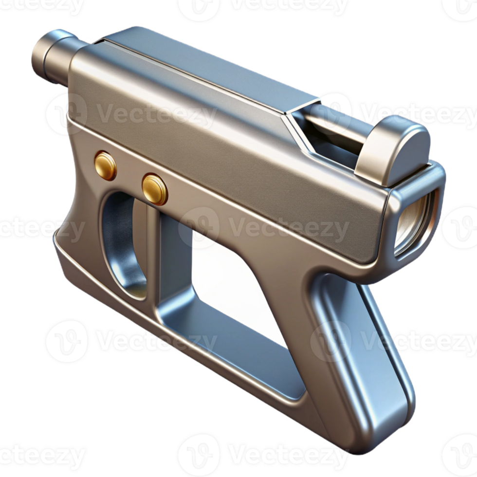 Futuristic 3D Gun Model Render png