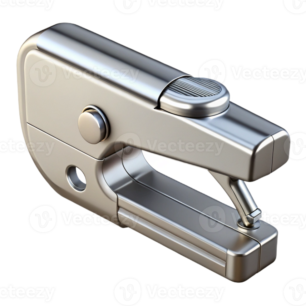 3D Render of a Silver Metal Device png