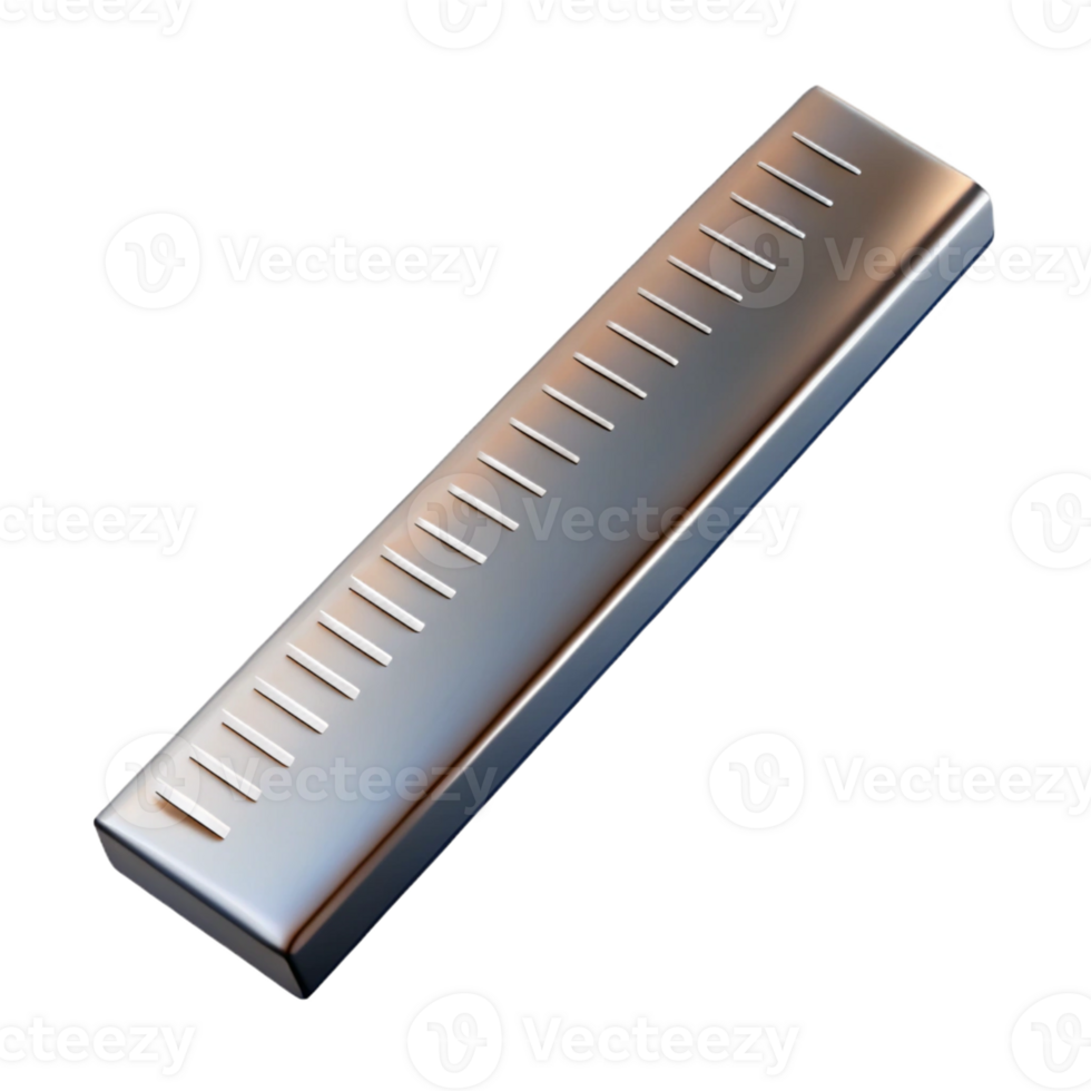 3D Render Metallic Bar Graphic Resource png