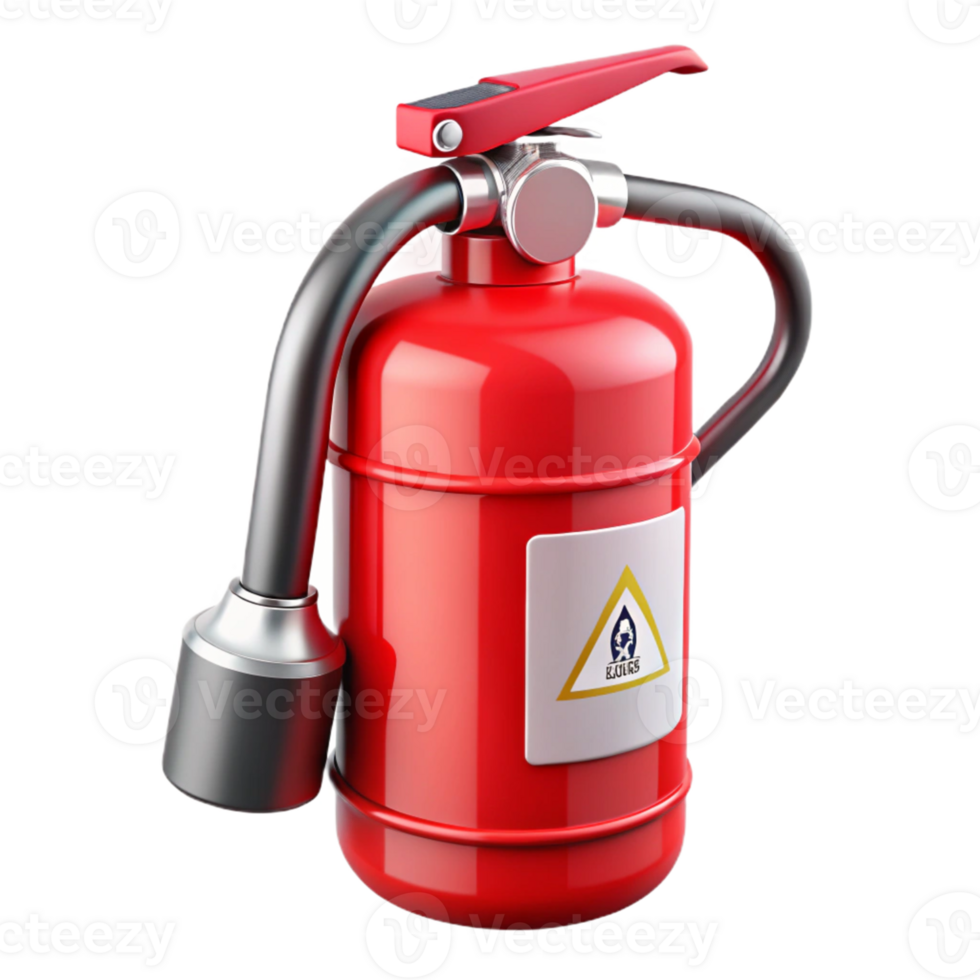 Red Fire Extinguisher 3D Render png