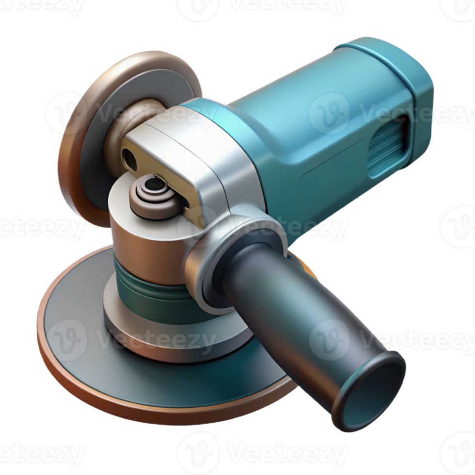 3D Render of Teal Angle Grinder png