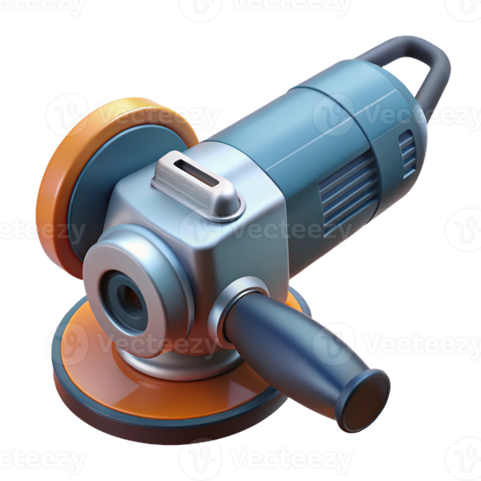 3D Render Angle Grinder Illustration png