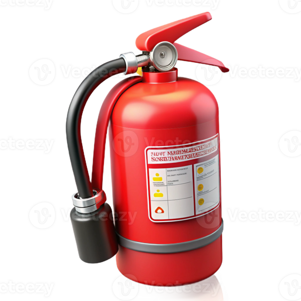 3D Model Red Fire Extinguisher png