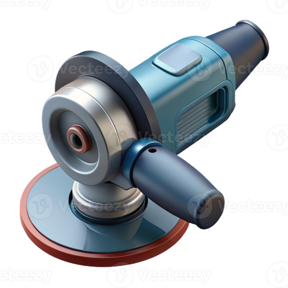 3D Render of a Blue Angle Grinder png