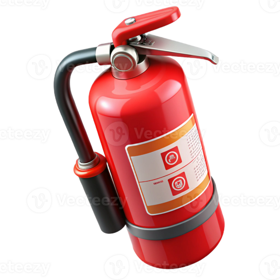 Red Fire Extinguisher 3D Render png
