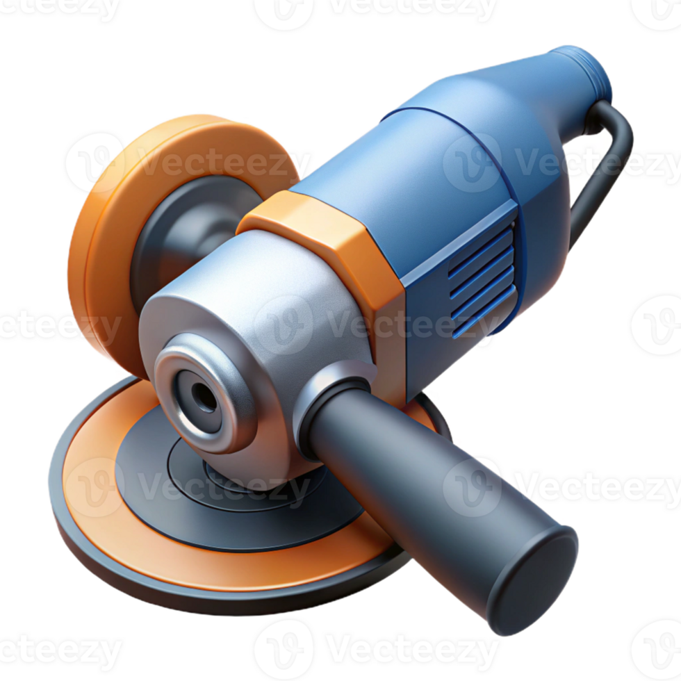 3D Render Angle Grinder Illustration png