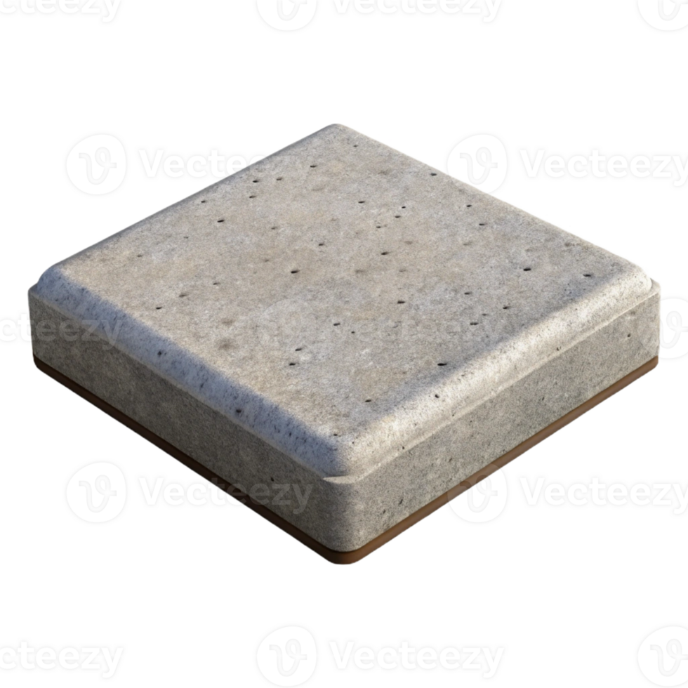 3D Render Square Concrete Slab Texture png