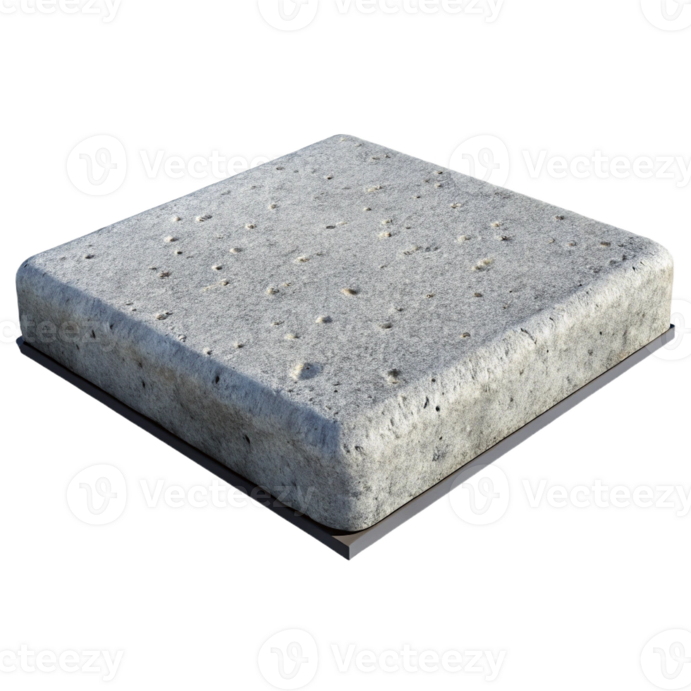 3D Render Stone Texture Square Block png