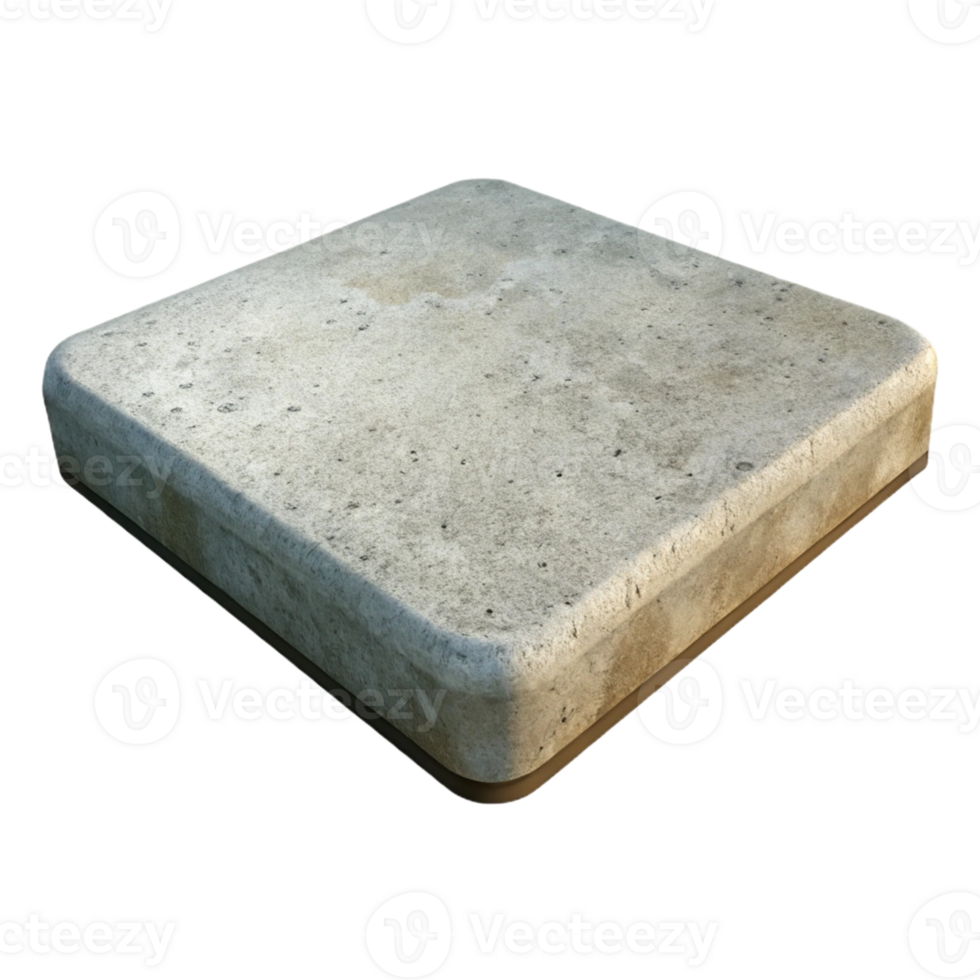 Square Concrete Slab 3D Render png