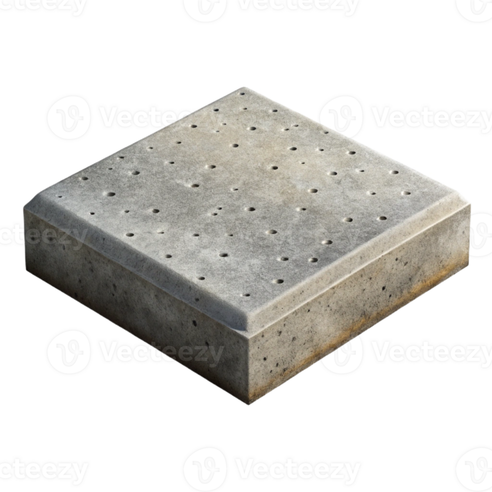3D Render Grey Concrete Paver Block png