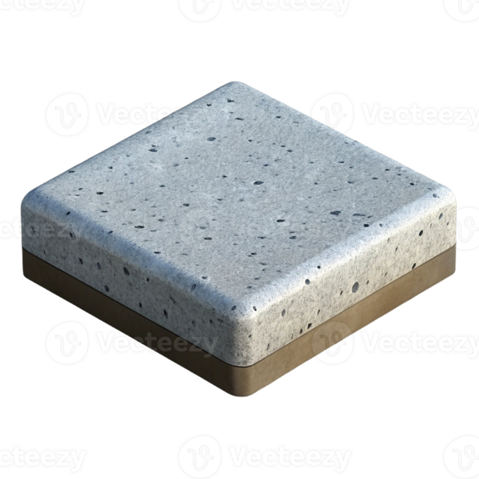 Speckled Grey and Brown 3D Block Render png