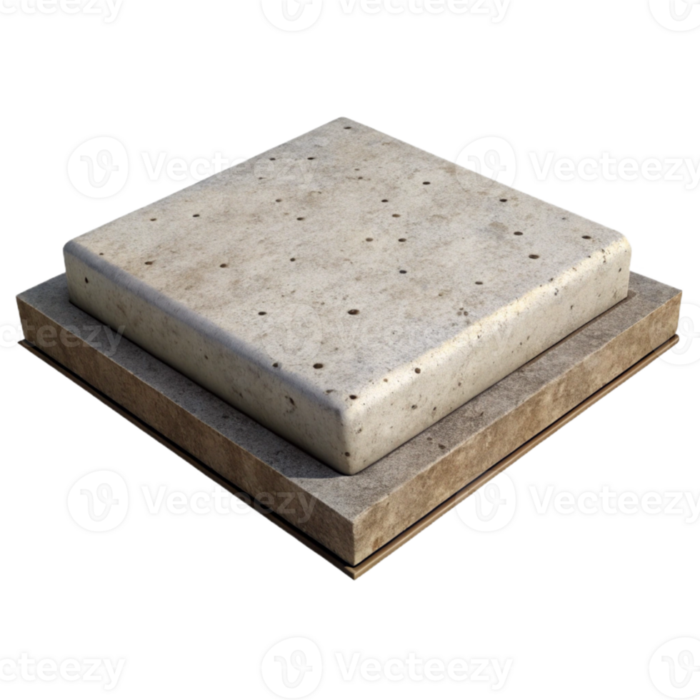 3D Render Square Concrete Slab Texture png