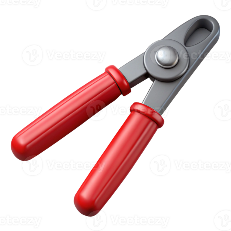 3D Render Red and Grey Pliers png