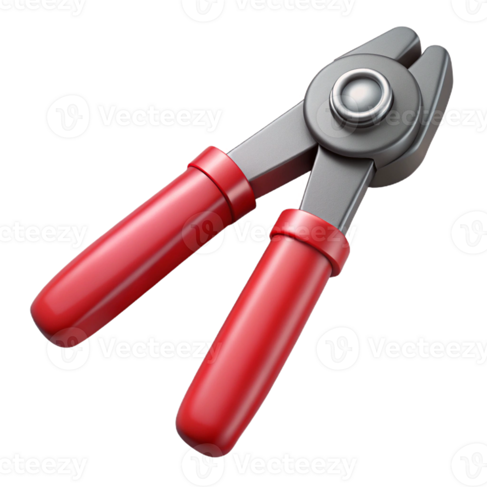 3D Render Red and Grey Pliers png