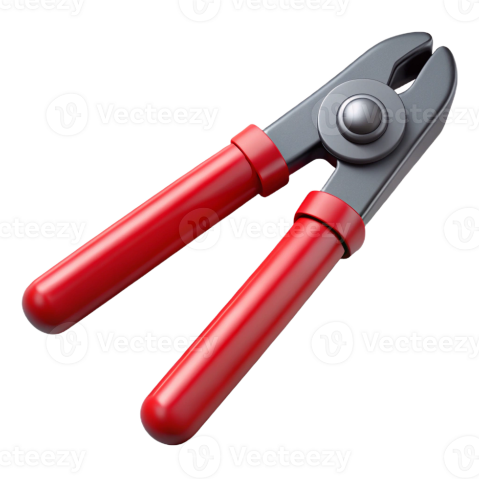 3D Render Red Handled Pliers png