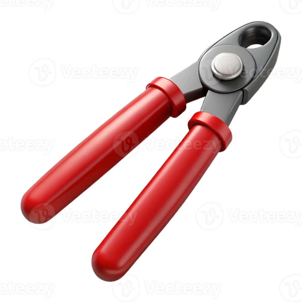 3D Render Red Handled Pliers png