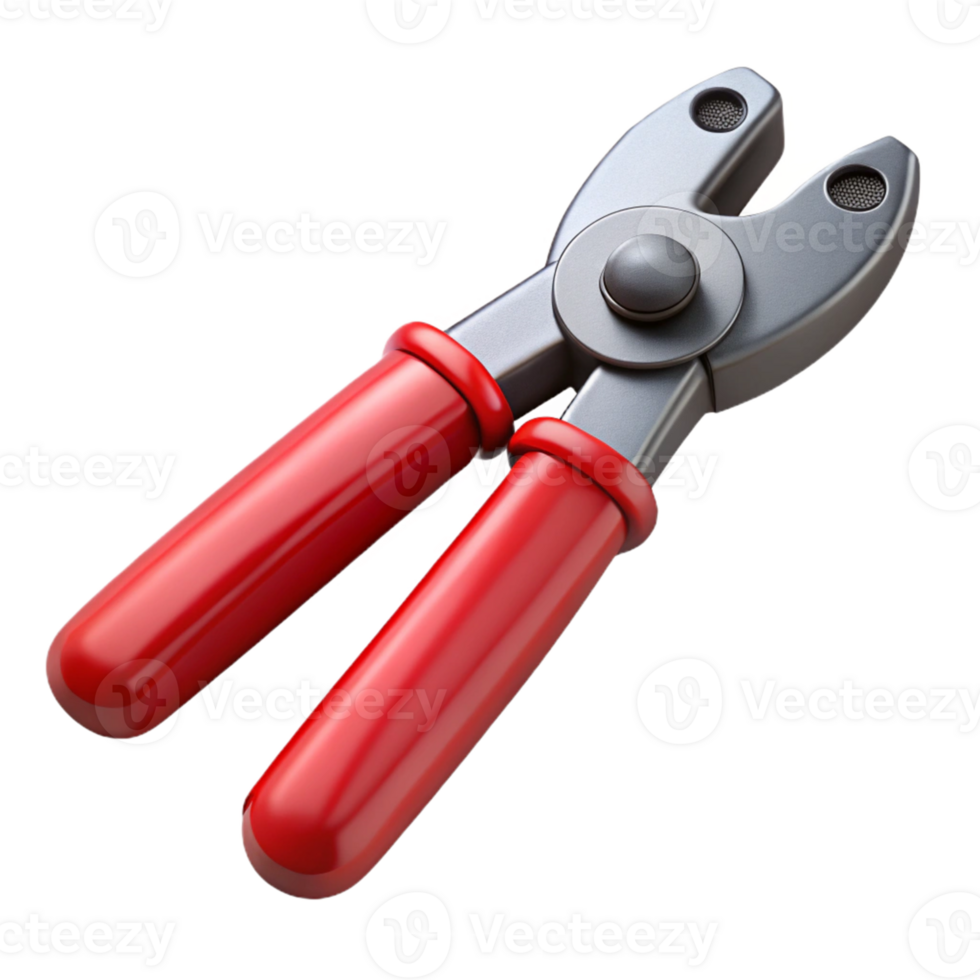 3D Render Red-Handled Pliers png