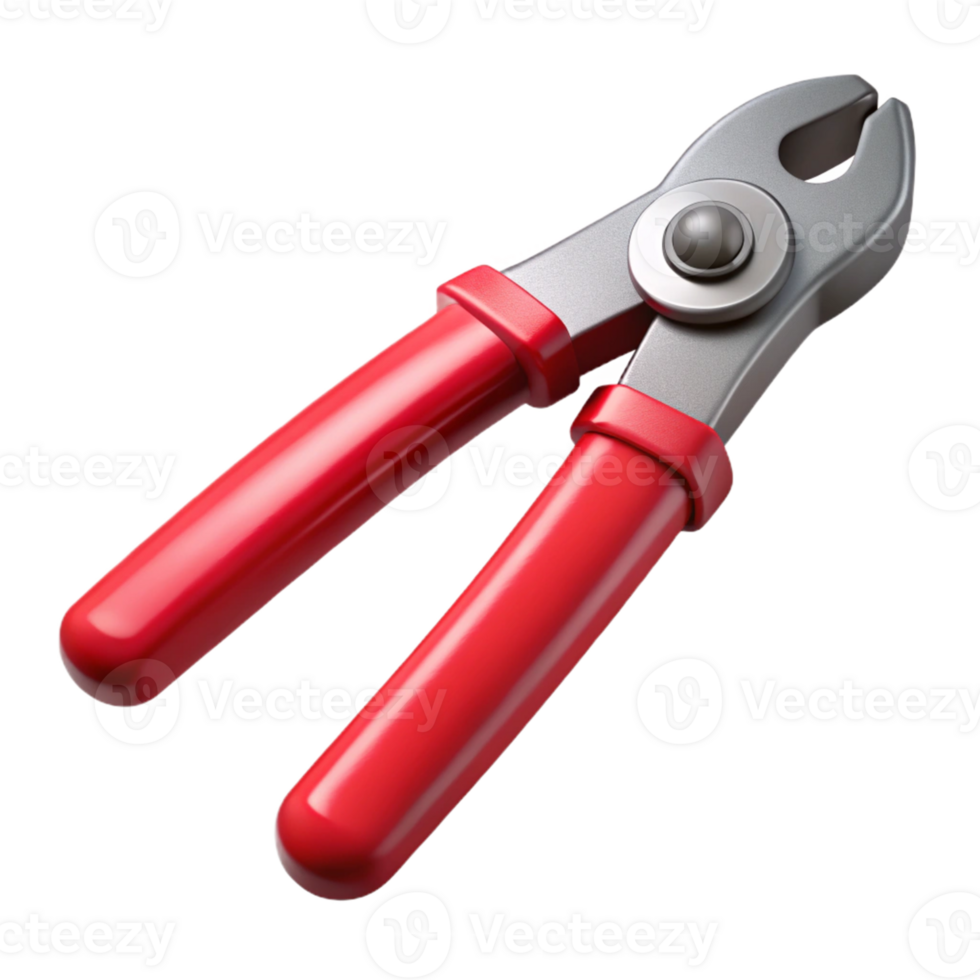 3D Render Red-Handled Pliers png