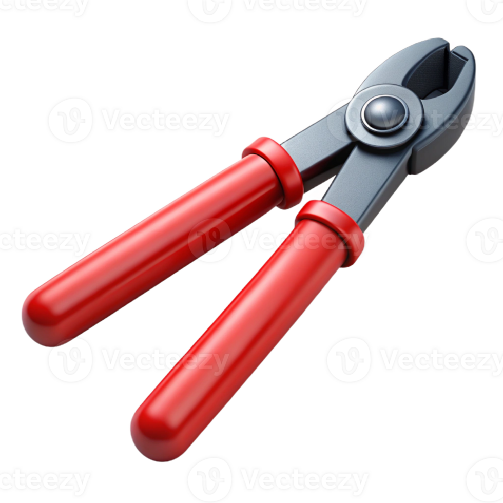 3D Render Red-Handled Pliers png