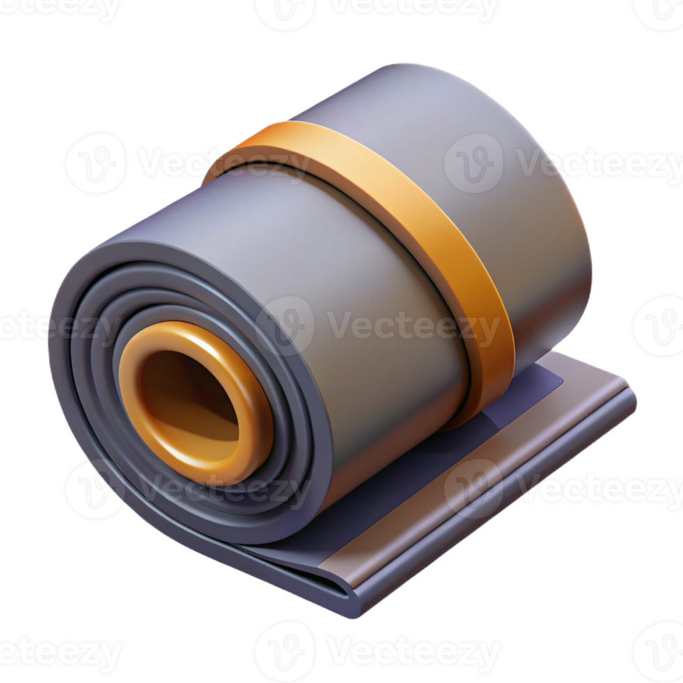 3D Render Rolled Material Abstract Background png