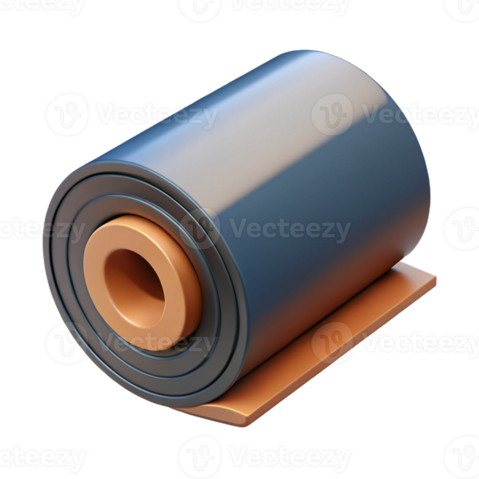 3D Render Rolled Material Abstract Background png
