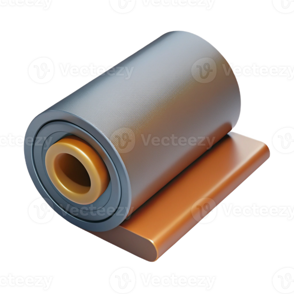 3D Render Rolled Material Abstract Background png