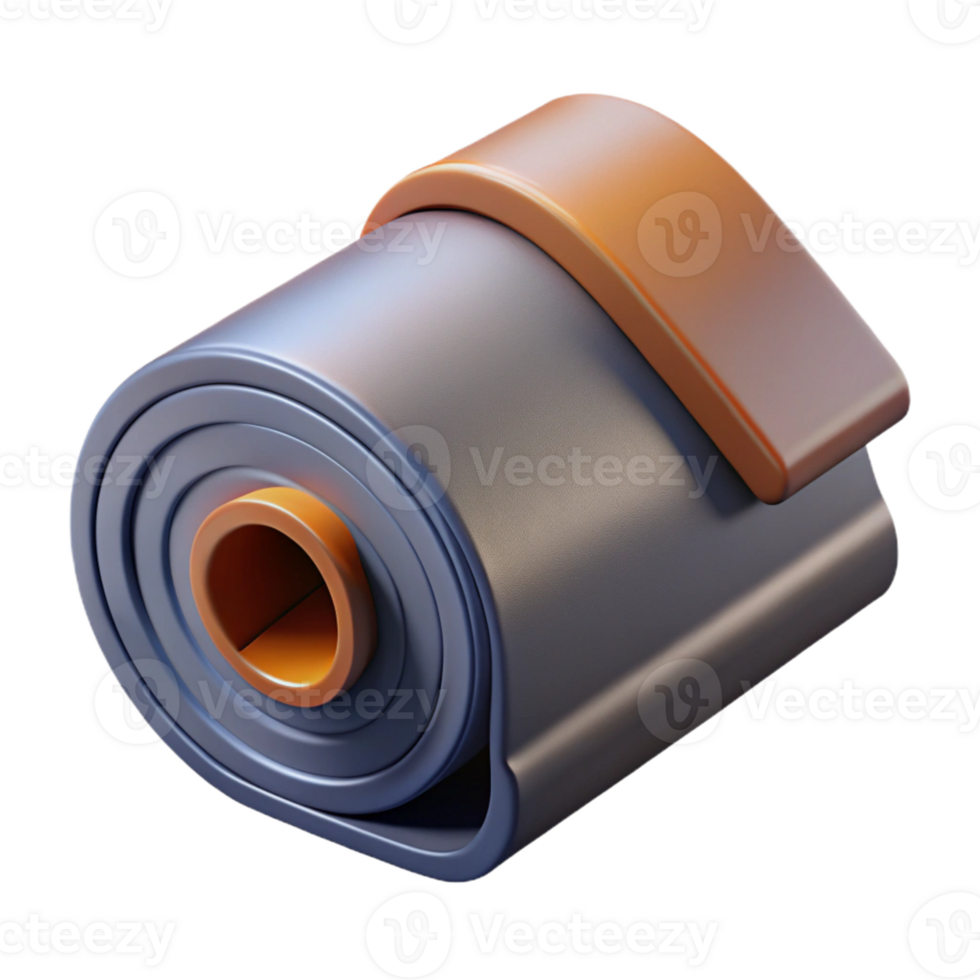 Rolled Material 3D Render png