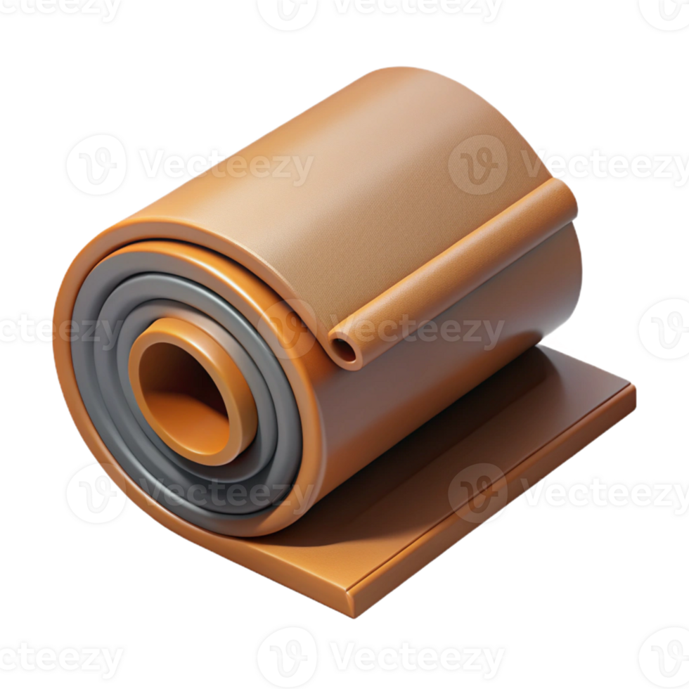 Rolled Material 3D Illustration png