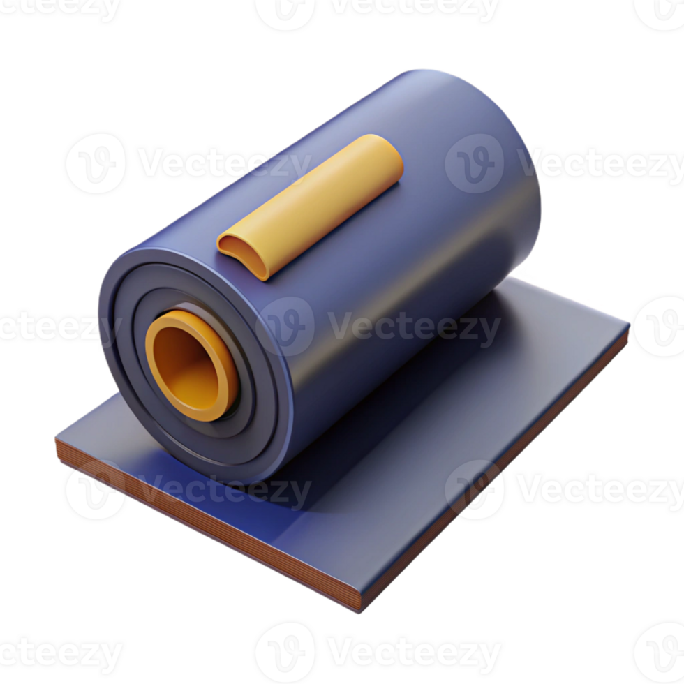 3D Render of Rolled Material png
