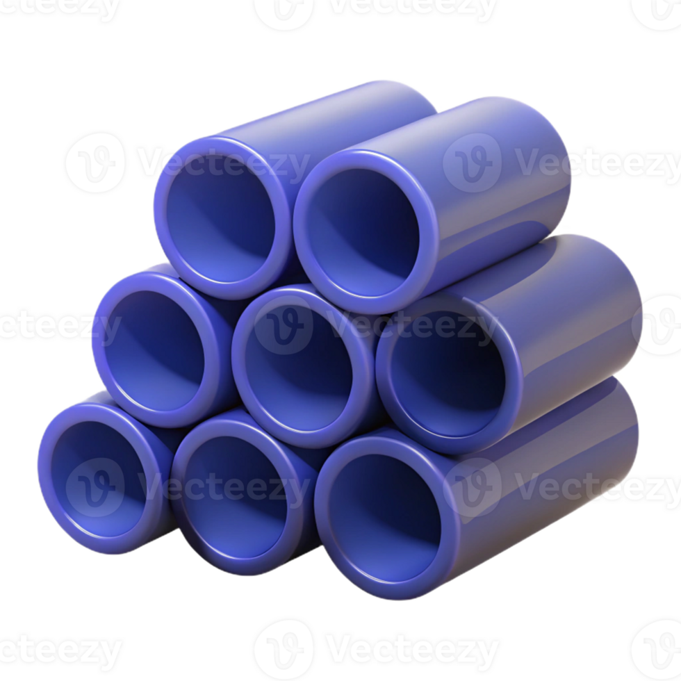 3D Render Purple Cylinders Abstract Background png