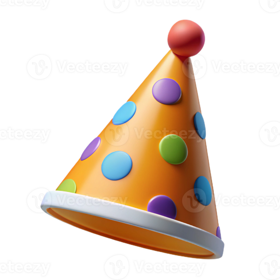 3D Render Festive Party Hat png