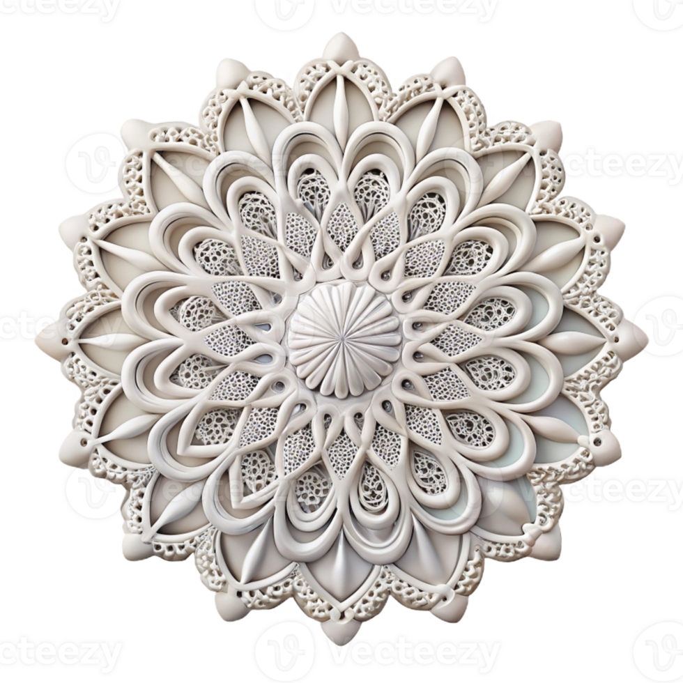 Intricate 3D Mandala Illustration png