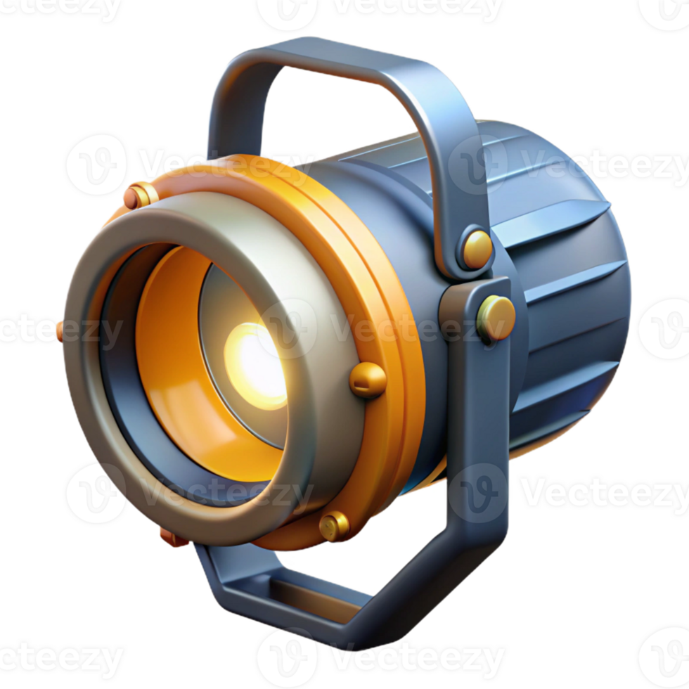 3D Render Spotlight Illustration png