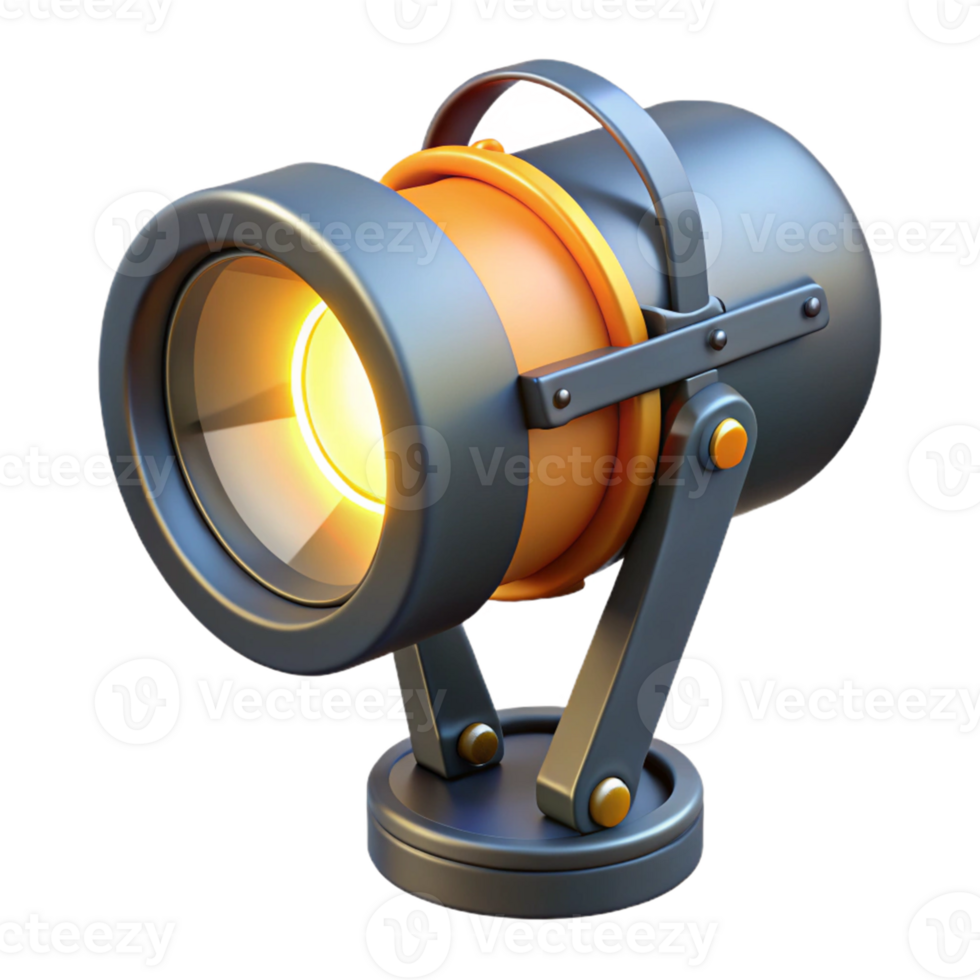 3D Render Spotlight Illustration png