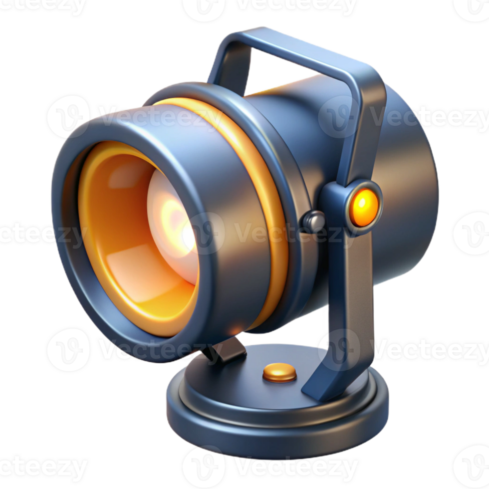 3D Render Spotlight Illustration png