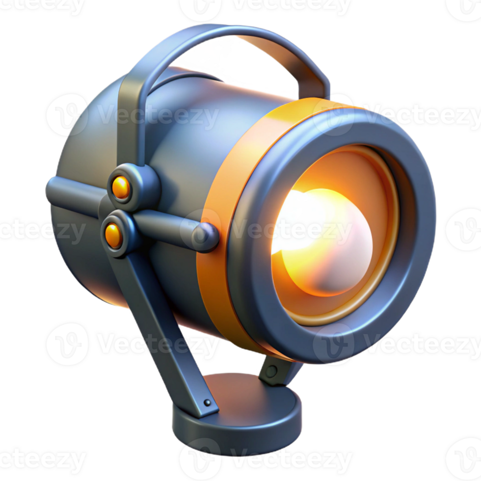 3D Render Spotlight Illustration png