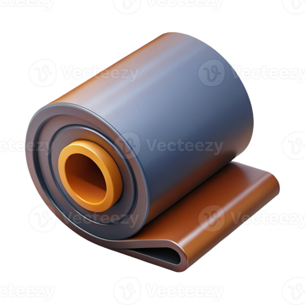 Abstract 3D Render Rolled Material png