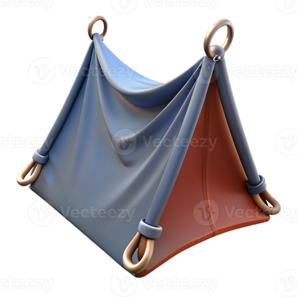 3D Render Cartoon Tent Illustration png