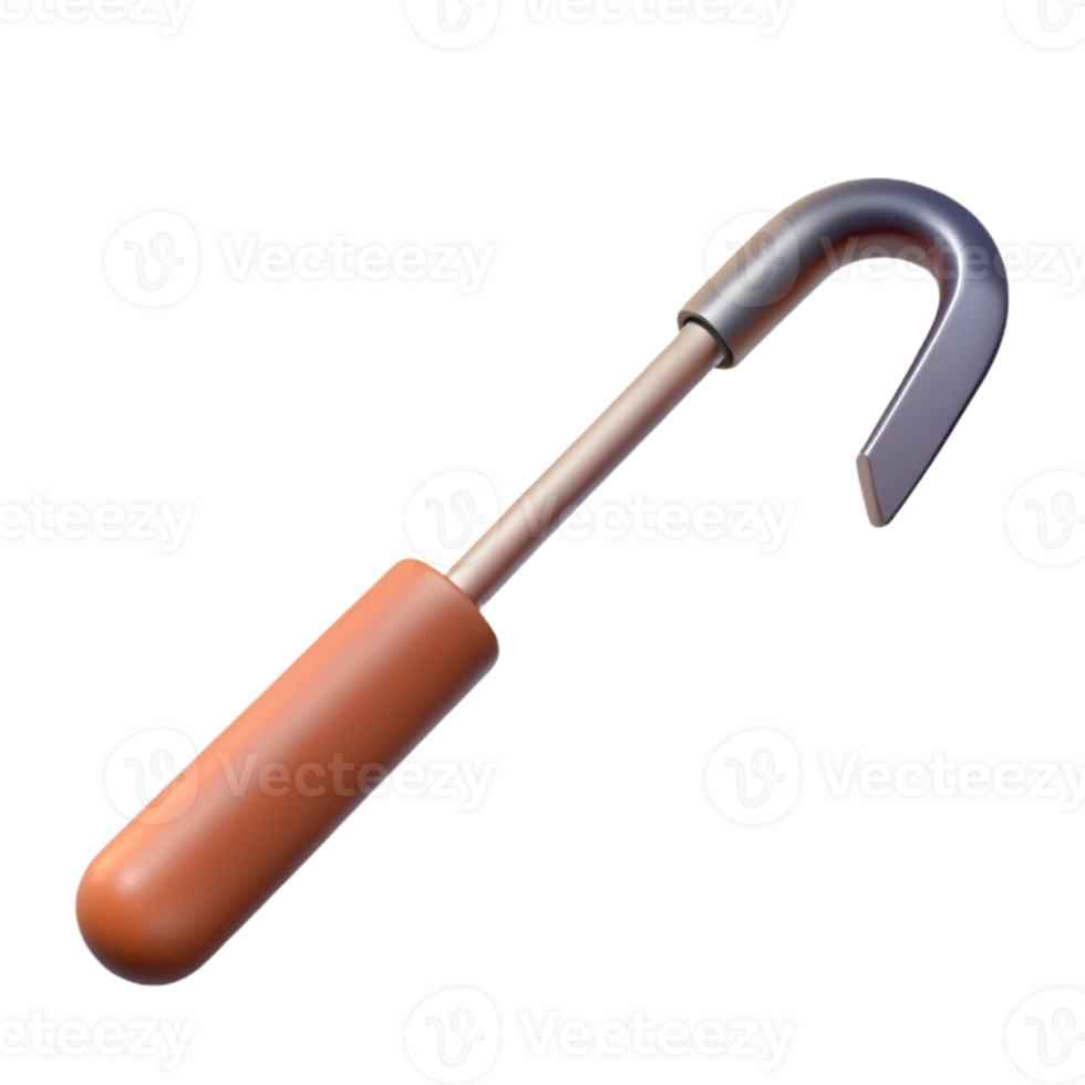 3D Render of a Hooked Tool png