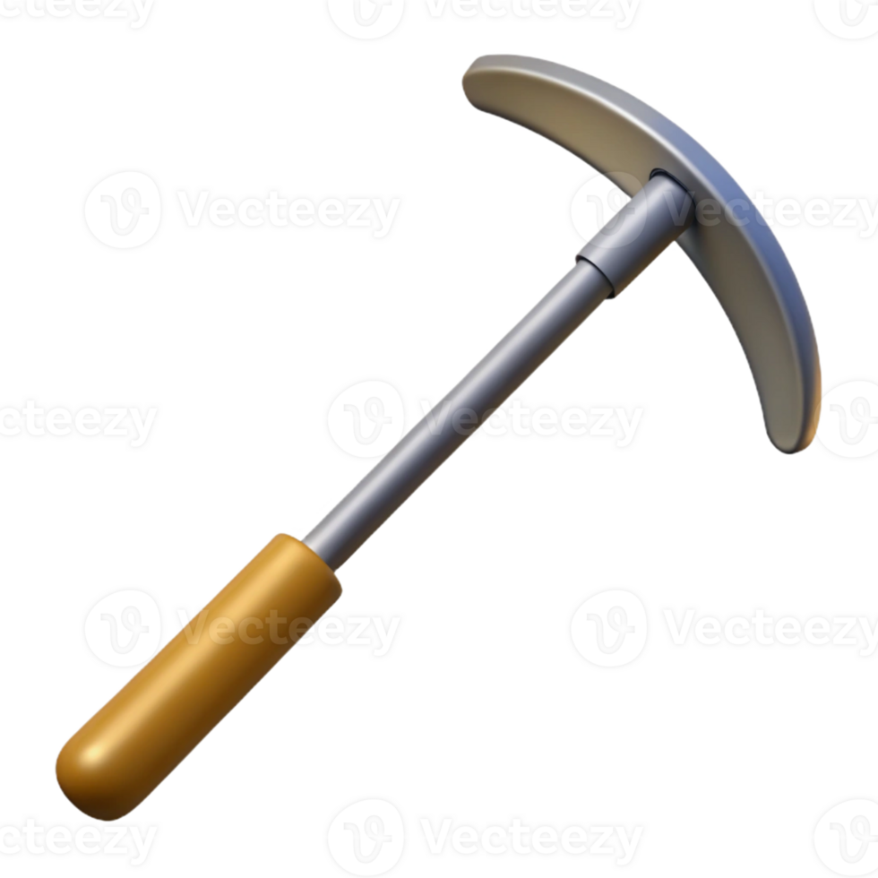3D Render of a Handheld Pickaxe png