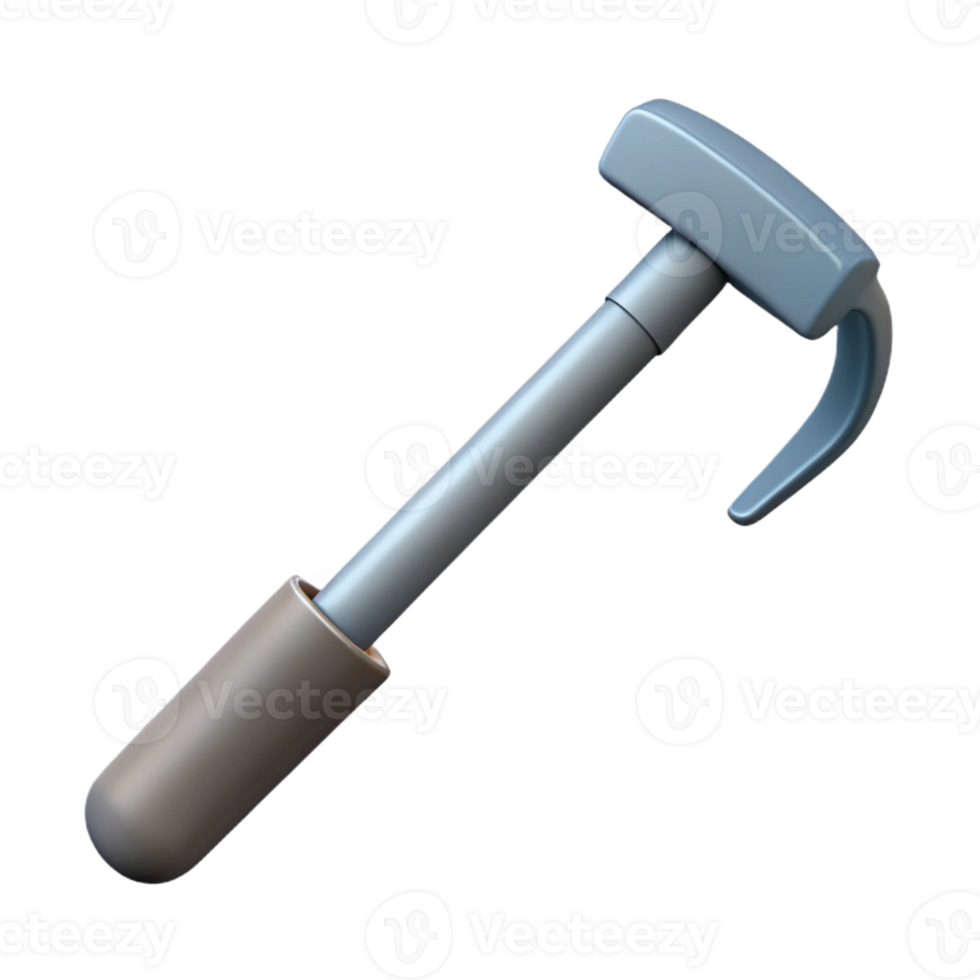 3D Render Grey Hammer Tool Illustration png