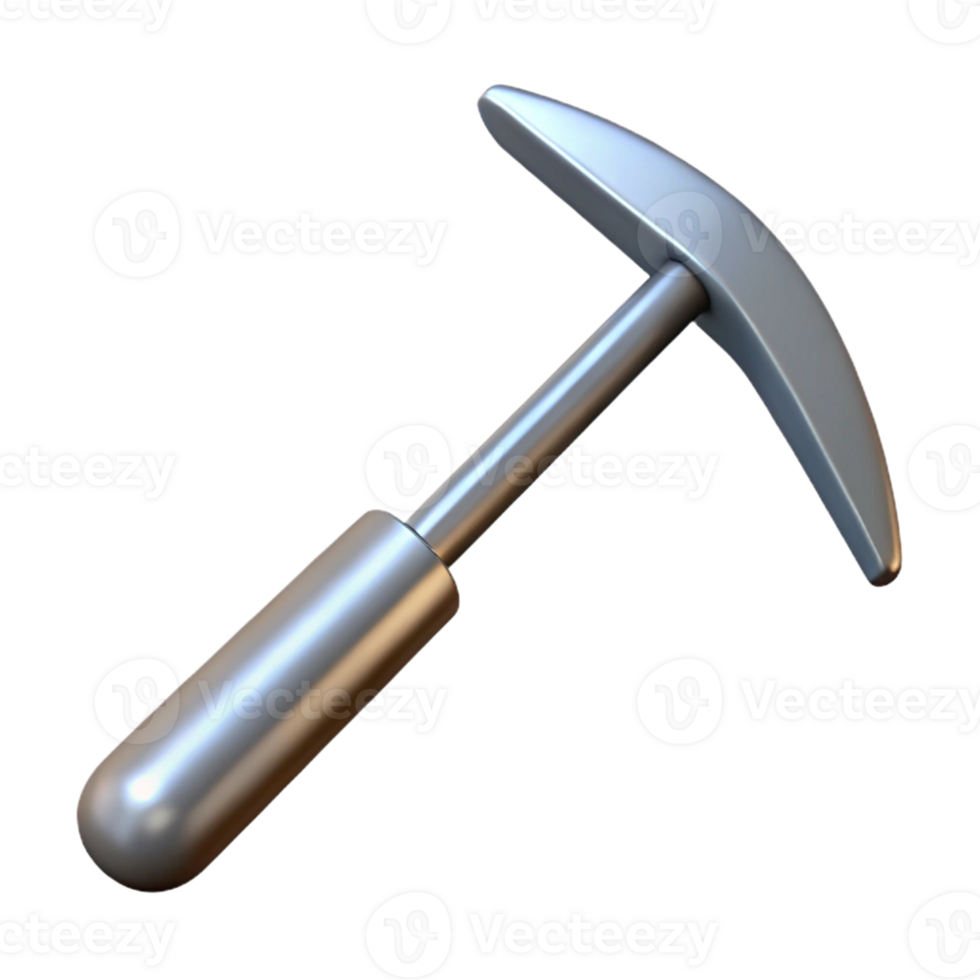 3D Model of a Silver Pickaxe png