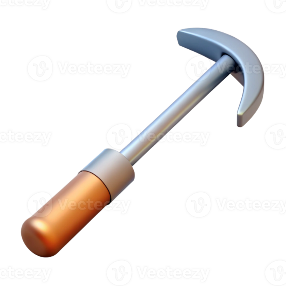 3D Render of a Claw Hammer png