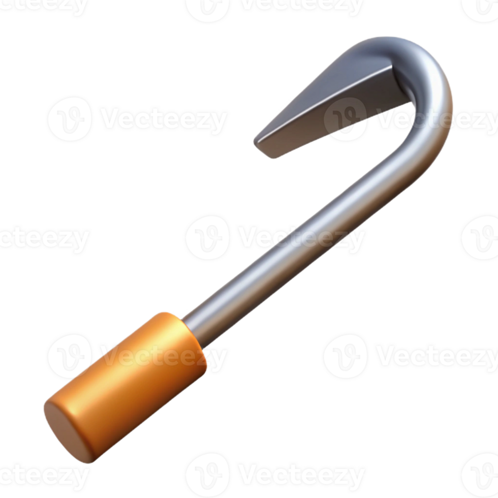 3D Render of a Metal Hook png