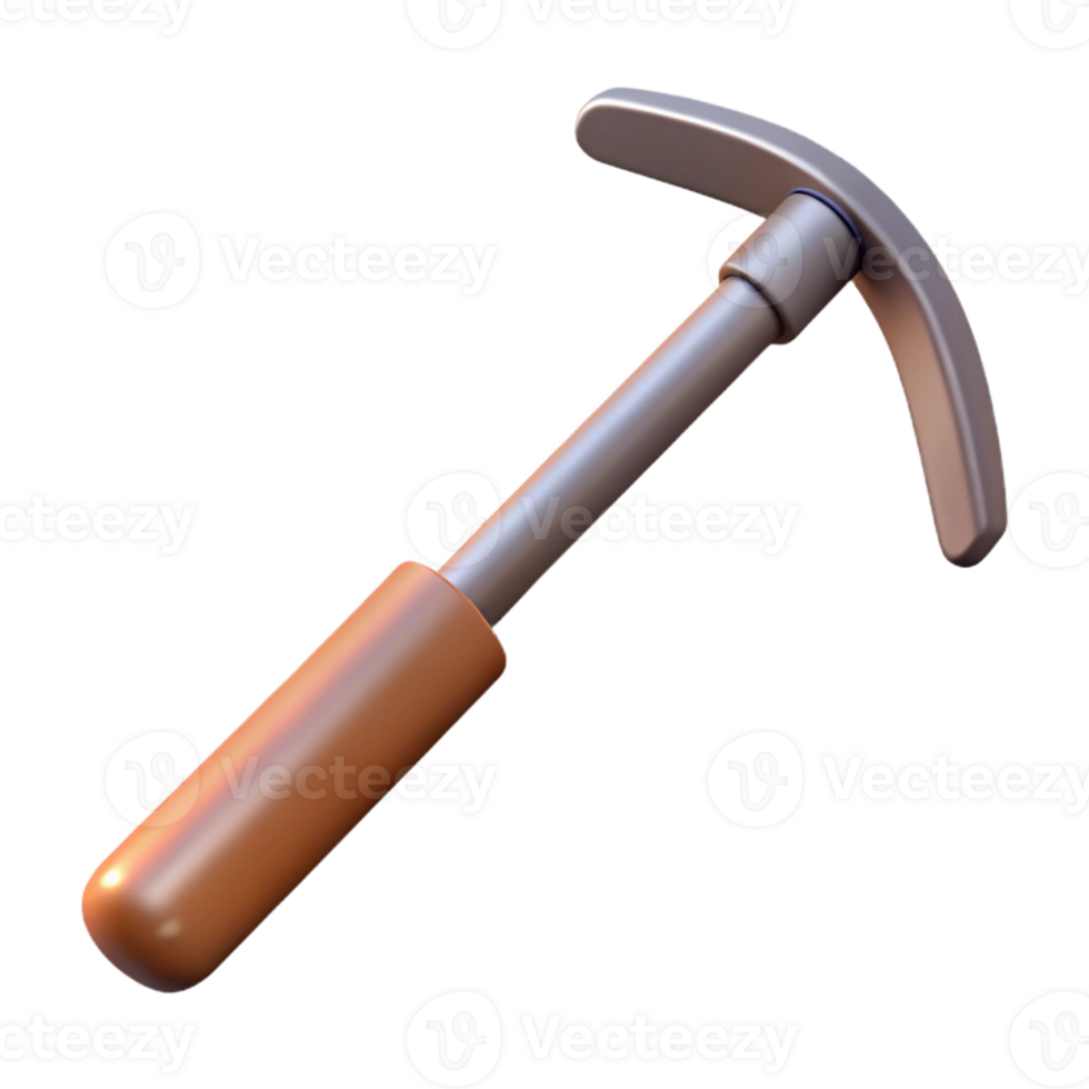 3D Model of a Pickaxe Illustration png