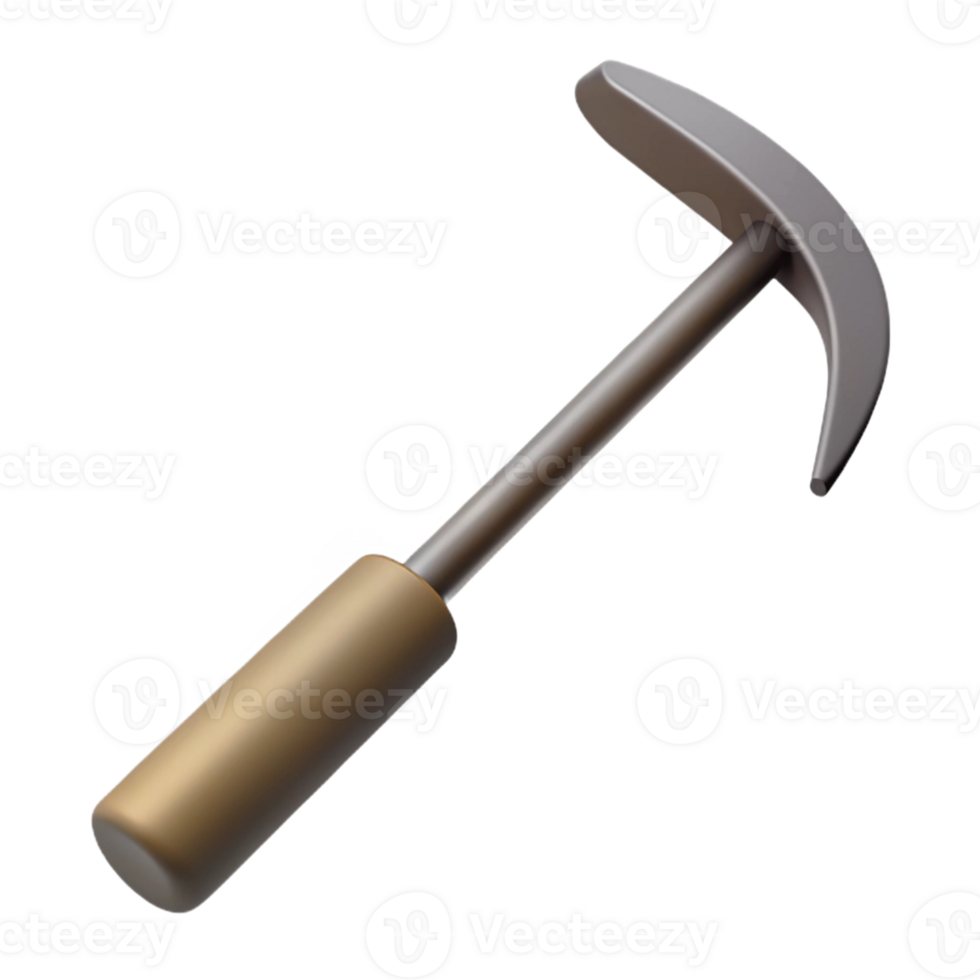 3D Render of a Claw Hammer Tool png