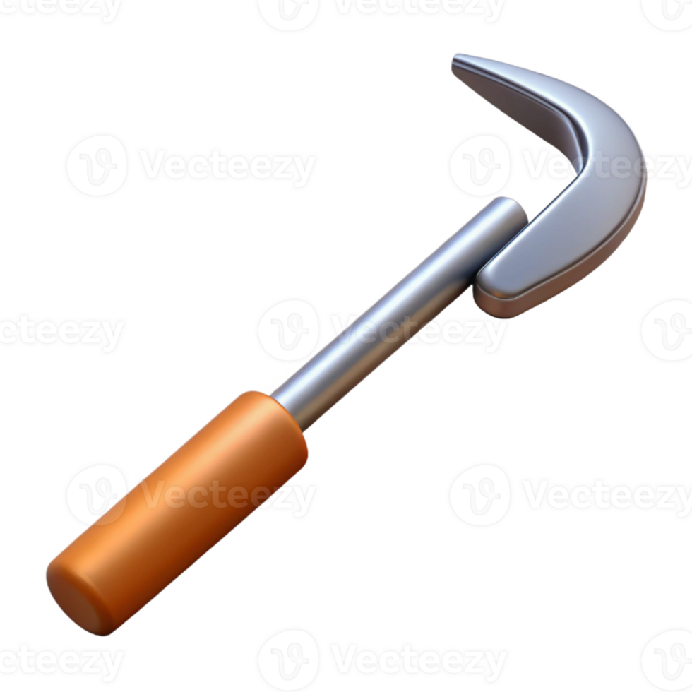 3D Render of a Metal Hook Tool png